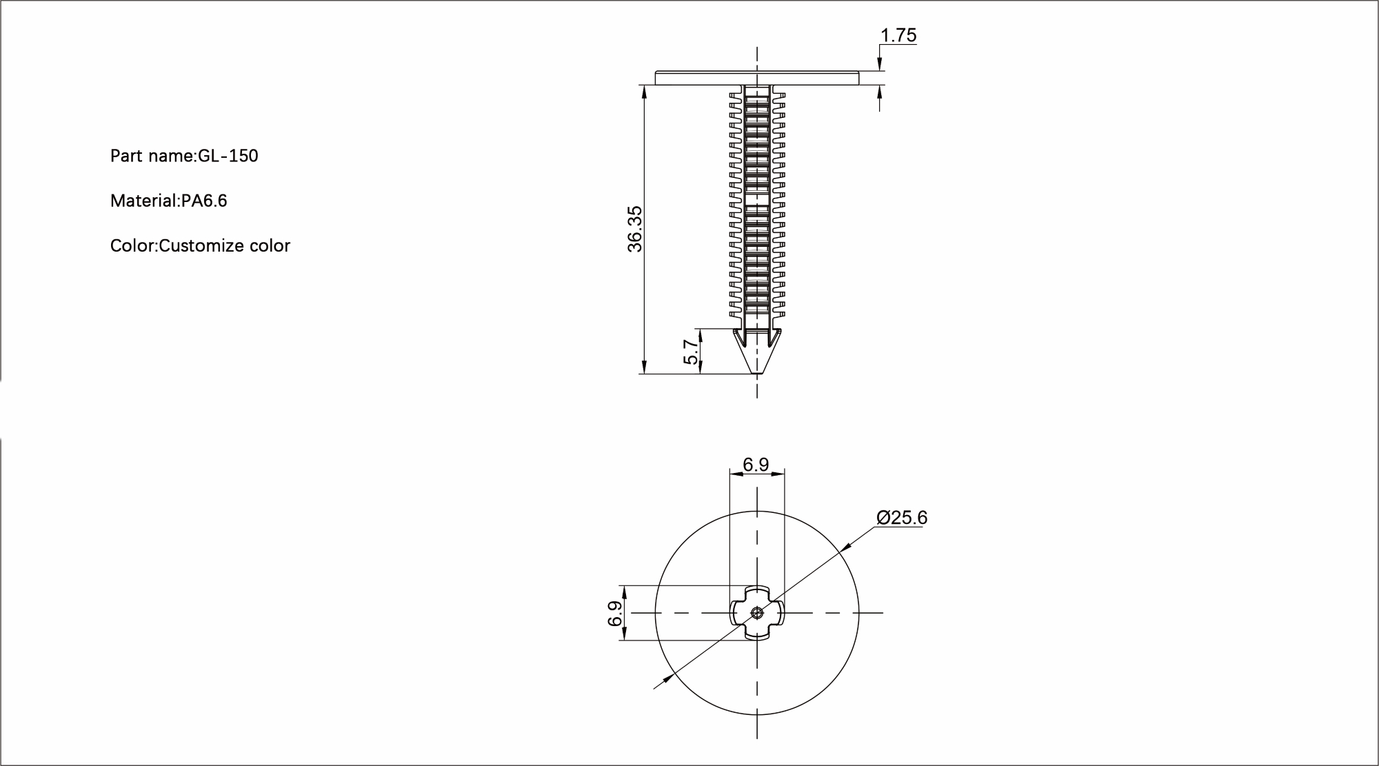 Pine Tree Rivet GL-150